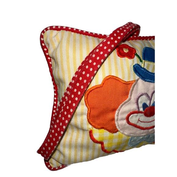 VTG House Of Hatten Music Box Yellow White Red Baby Hanging Pillow Clown - Picture 2 of 4
